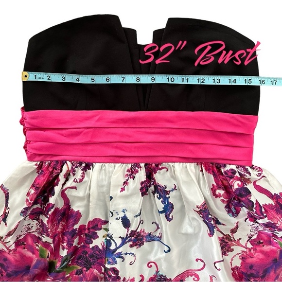 Trixxi Strapless Floral Mini-Dress XL - Picture 4 of 8